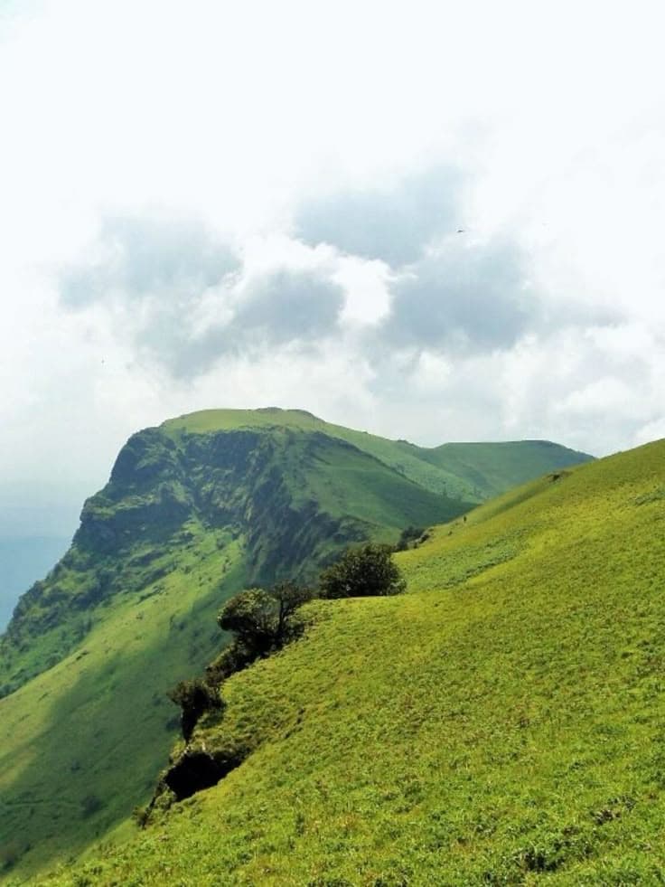 Sunrise mountain ridges in Chikmagalur