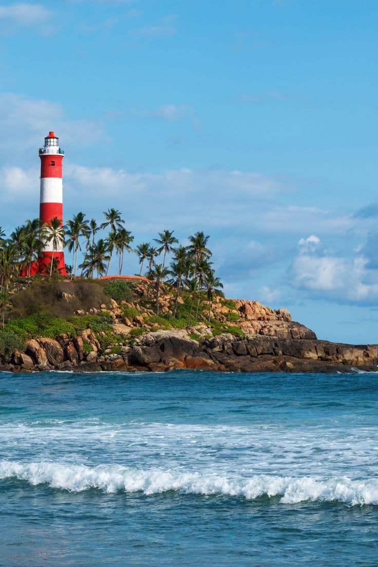 Beach sunset at Kovalam